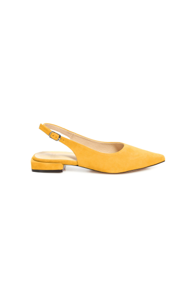Елегантни дамски остри сандали на нисък ток в жълто DARIA 01