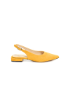 Елегантни дамски остри сандали на нисък ток в жълто DARIA 01