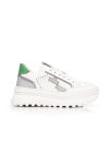 Дамски спортни обувки в тренд комбинация в бяло, сиво, лилаво и зелено ROSA 03