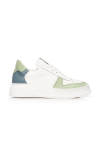 Дамски спортни обувки в бяла , зелена и синя кожа JANNA 12