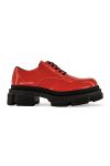 Дамски ежедневни обувки от червен естествен мачкан лак с връзки  TIFFANY 37