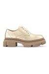 Дамски ежедневни обувки от златна естествена кожа с връзки TIFFANY 37